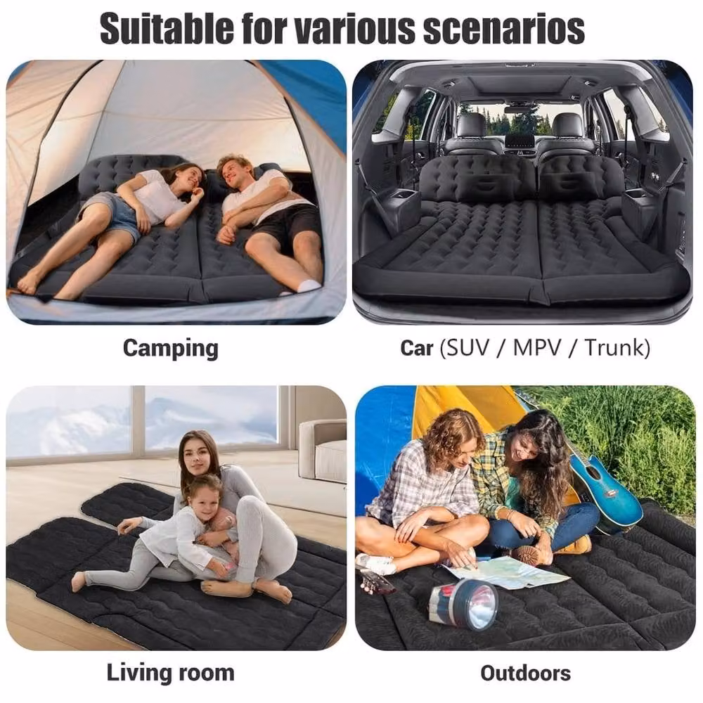 KORVIXA Double Inflatable Car and SUV Air Bed Mattress in Black, W/D/H: 180 x 130 cm – 4