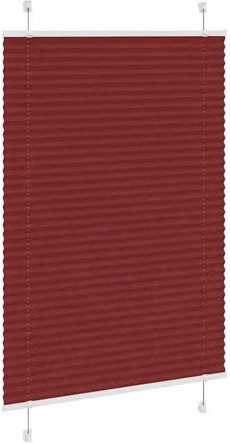 Berkfield Home Single Pleat Polyester Blind in Bordeaux Red, W: 85 cm, H: 100 cm – 1