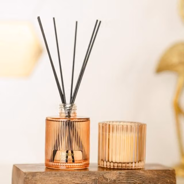 Marco Paul Scented Candle and Reed Diffuser Set in Orange