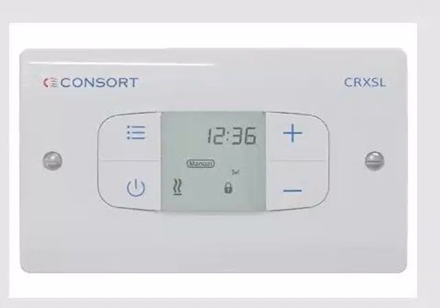 Claudgen CRXSL Wireless Thermostat Controller in Silver and White, Metal, W/D/H: 10.0 x 7.0 x 14.5 cm