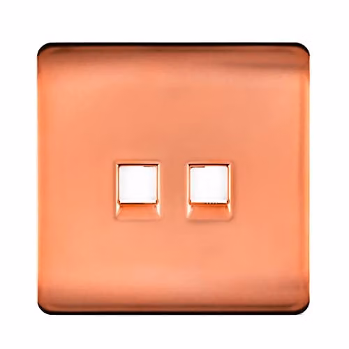 Trendi Switch 2 Gang Cat 3 Flush Telephone Socket in Copper – 1