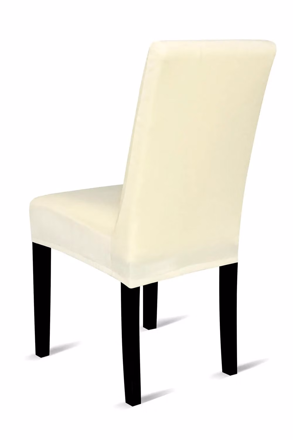 Neel Blue Velvet Stretchable Spandex High-Back Dining Chair Slipcovers in Ivory – 1