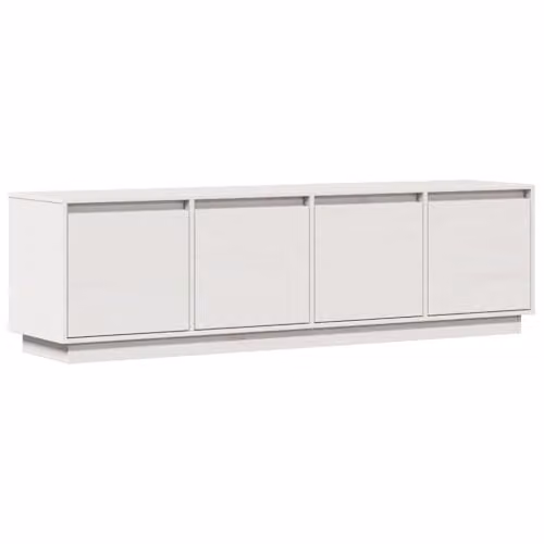 vidaXL White Solid Pine Wood Modern TV Cabinet and Media Console Unit