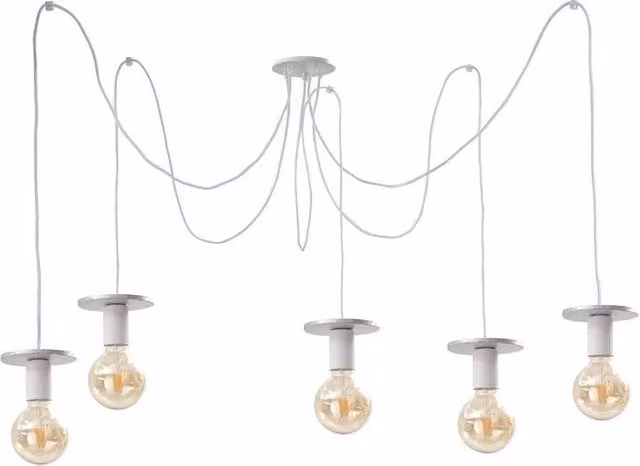 Netlighting Saturn Cluster Pendant Ceiling Light in Silver with 5x E27 Sockets