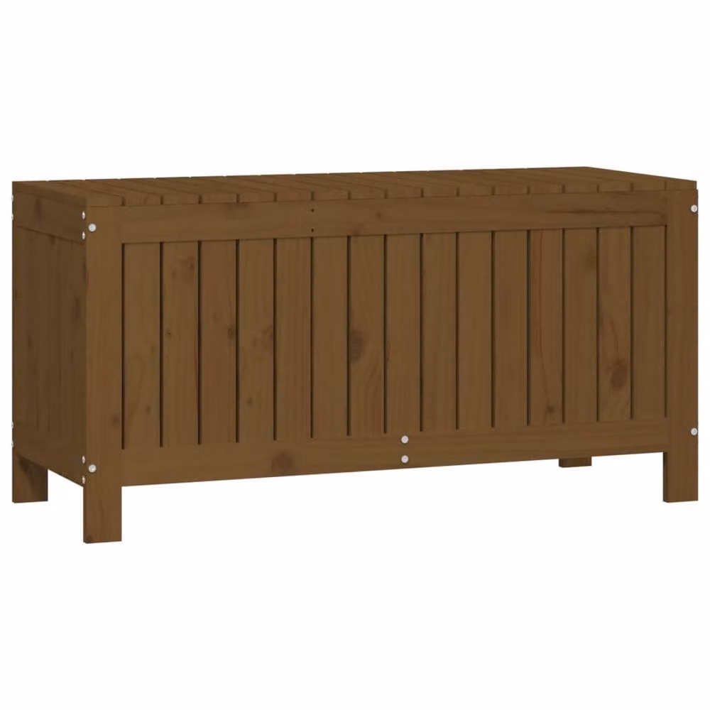 Berkfield Home Garden Storage Box in Honey Brown Solid Pine Wood, W: 108 cm, D: 42.5 cm, H: 54 cm – 3