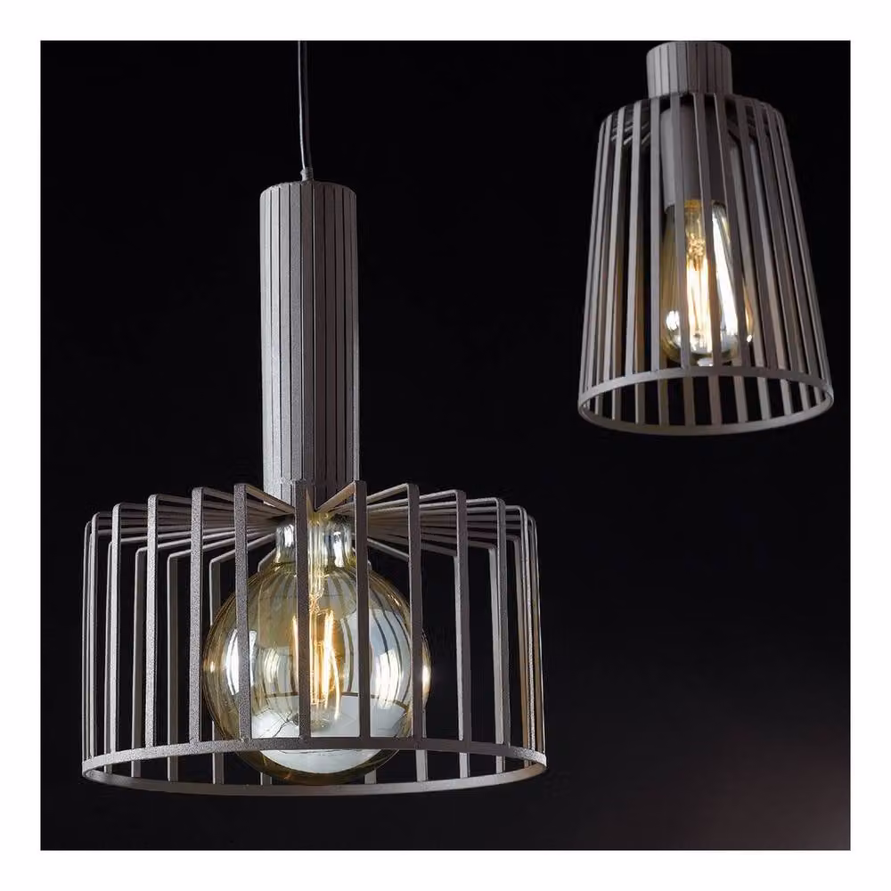 Netlighting DAYTON Wire Frame Pendant Ceiling Light, Bronze, W: 25 cm, D: 25 cm, H: 26.8 cm – 2