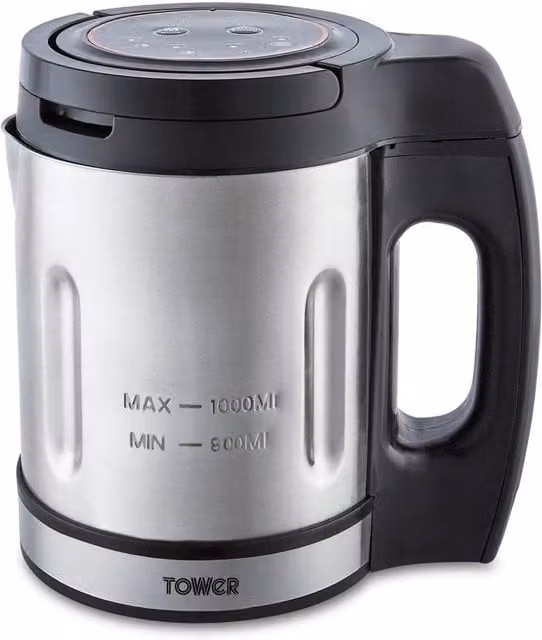 Tower 1 Litre Stainless Steel Soup Maker in Silver