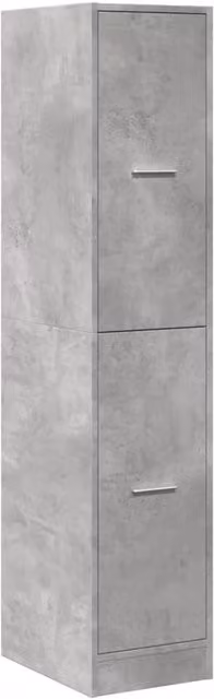 Berkfield Home Elegant Apothecary Cabinet in Concrete Grey, W: 30 cm, D: 41 cm, H: 144.5 cm