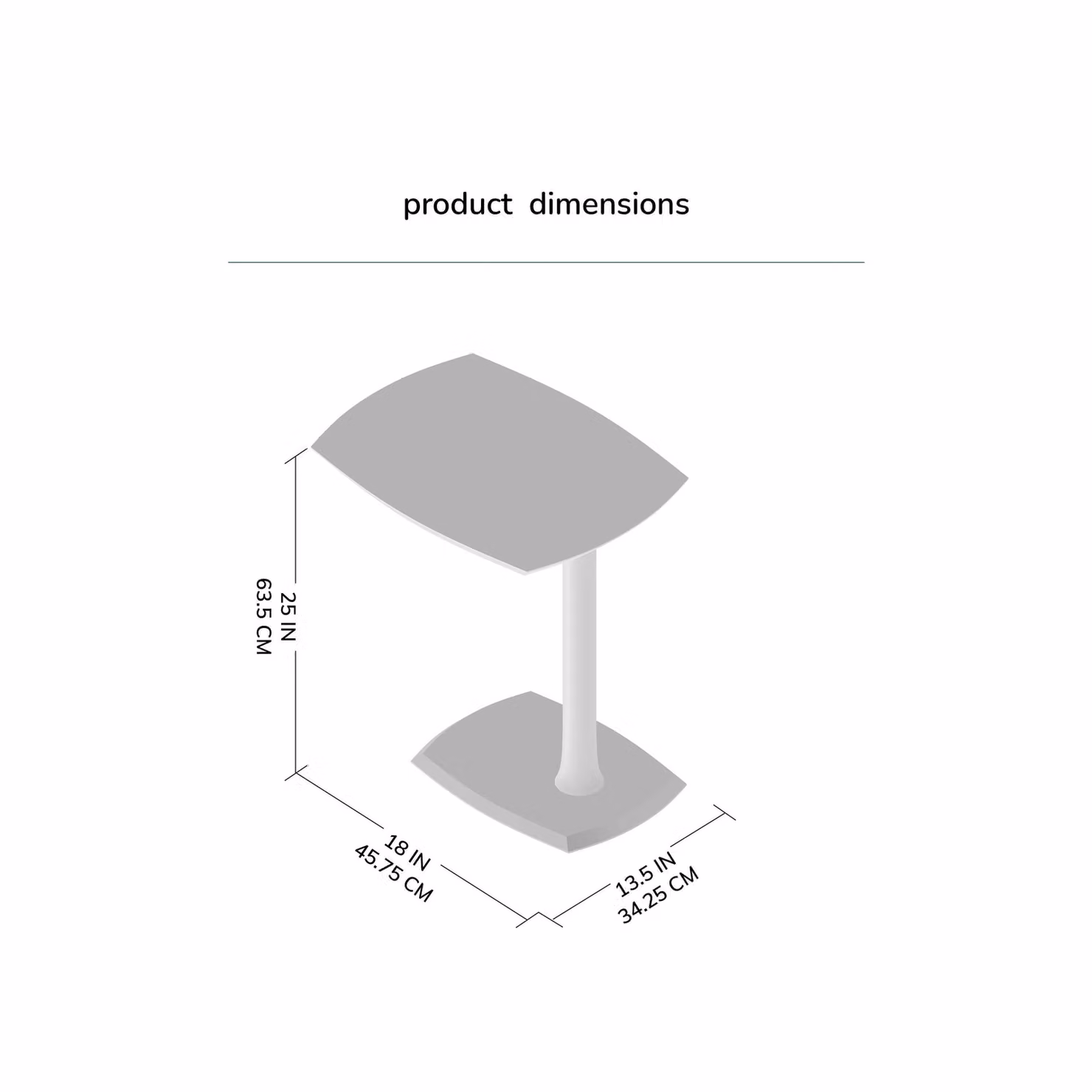 MH London Ellis C-Shaped Solid Mango Wood Side Table in Walnut Brown, H 63.5 cm x W 45.75 cm – 3