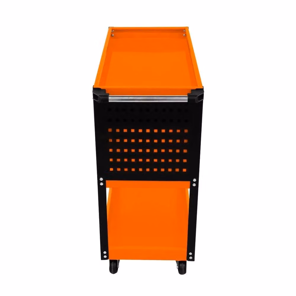 Monstershop T-Mech Lockable Tool Storage Trolley in Orange, Steel – 6