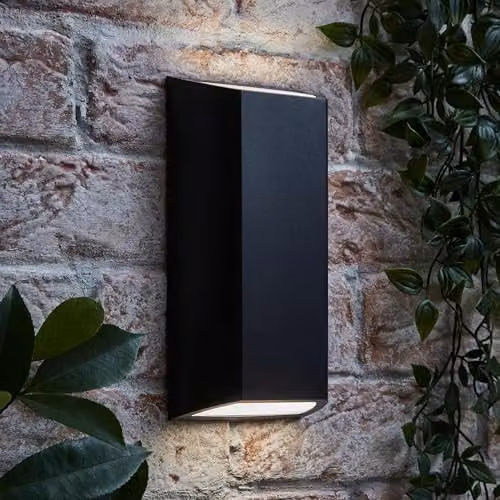 ValueLights Leon Matte Black IP65 LED Up and Down Outdoor Wall Light – 2
