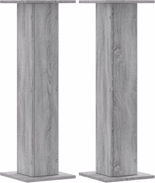 Berkfield Home Set of 2 Grey Engineered Wood Plant Stands, W/D/H: 30 x 30 x 95 cm – 1