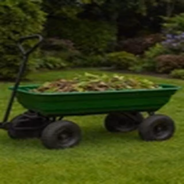 EONLION Green Garden Tipping Dump Cart Wheelbarrow Allotment Trailer – 1