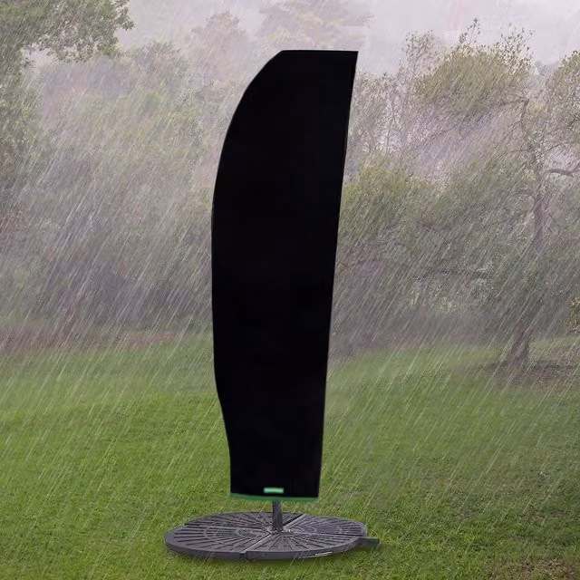 Gardenista Waterproof Black Polyester Cantilever Parasol Cover with Zip