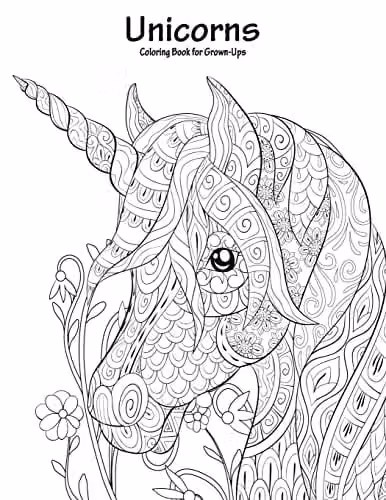 Unicorns Coloring Book for Grown-Ups Volume 1 by Createspace