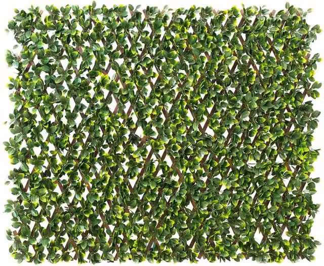 Primrose Extendable Artificial Hedge Trellis Screening in Brown and Green