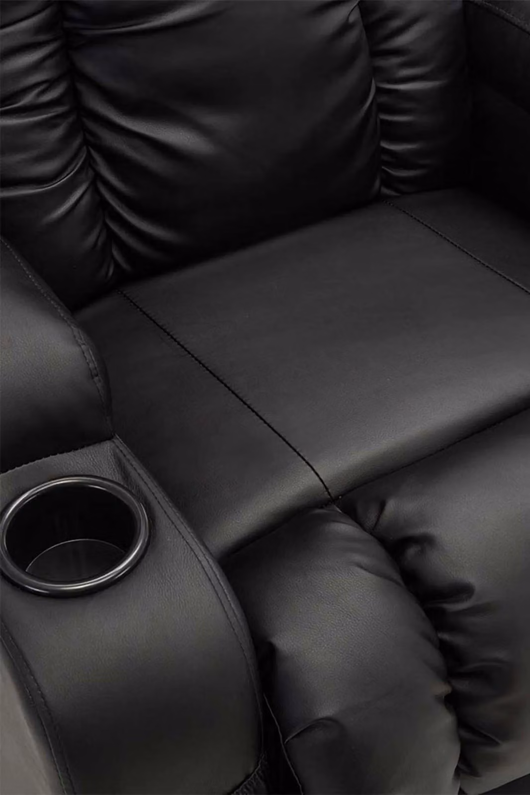 More4Homes Caesar Dual Motor Rise Recliner Bonded Leather Mobility Armchair with Heat and Massage in Black, W/D/H: 95 x 98 x 105 cm – 3