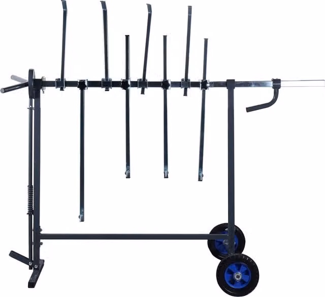 SwitZer Mobile Rotating Body Shop Panel Stand for Vehicle Spray Painting, Grey