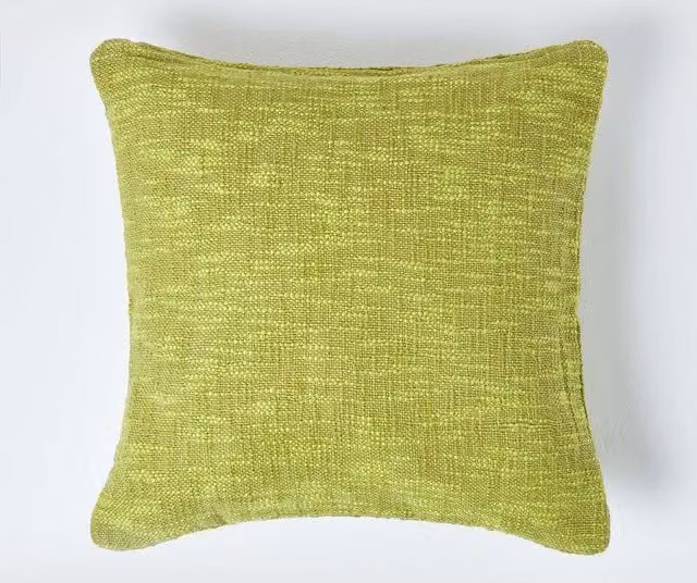Homescapes Nirvana Green Cotton Cushion Cover, W/D/H: 45 x 45 x 45 cm