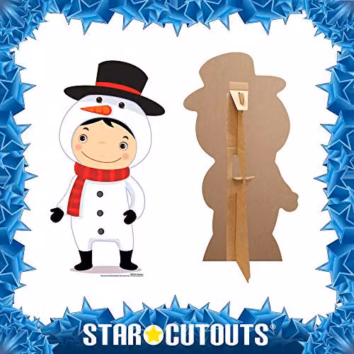 Star Cutouts Ltd SC988 Mini Snowman Cardboard Standee, Multicolour, Height: 88 cm – 2