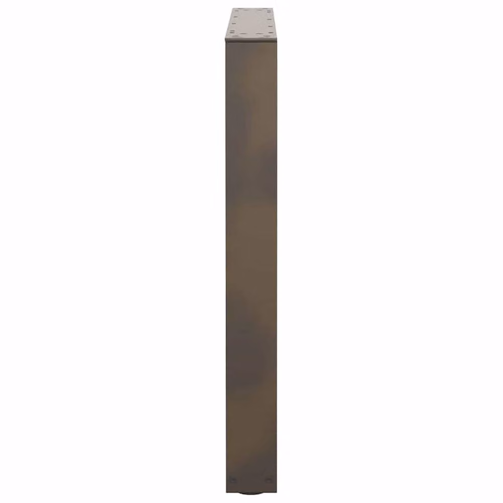 Berkfield Home Modern V-Shape Dining Table Legs, 3 Piece Set, Brown Powder-Coated Steel, H: 72-73.3 cm x W: 80 cm – 2