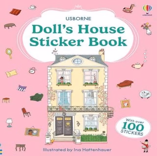 Anna Milbourne Doll's House Sticker Book, Pink Multicolour Paperback
