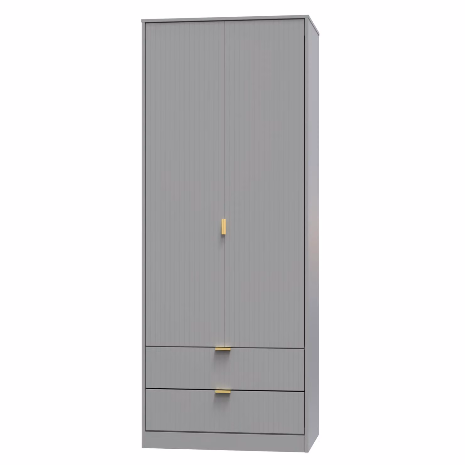 Ready Assembled Bexley 2 Door 2 Drawer Wardrobe in Dark Grey – 2