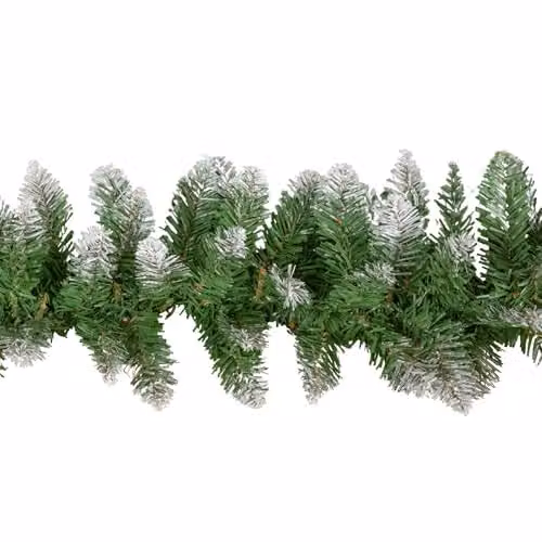 Samuel ALEXANDER 2.7m Snowy Plain Green Christmas Garland with 200 Tips, Width: 25 cm – 3