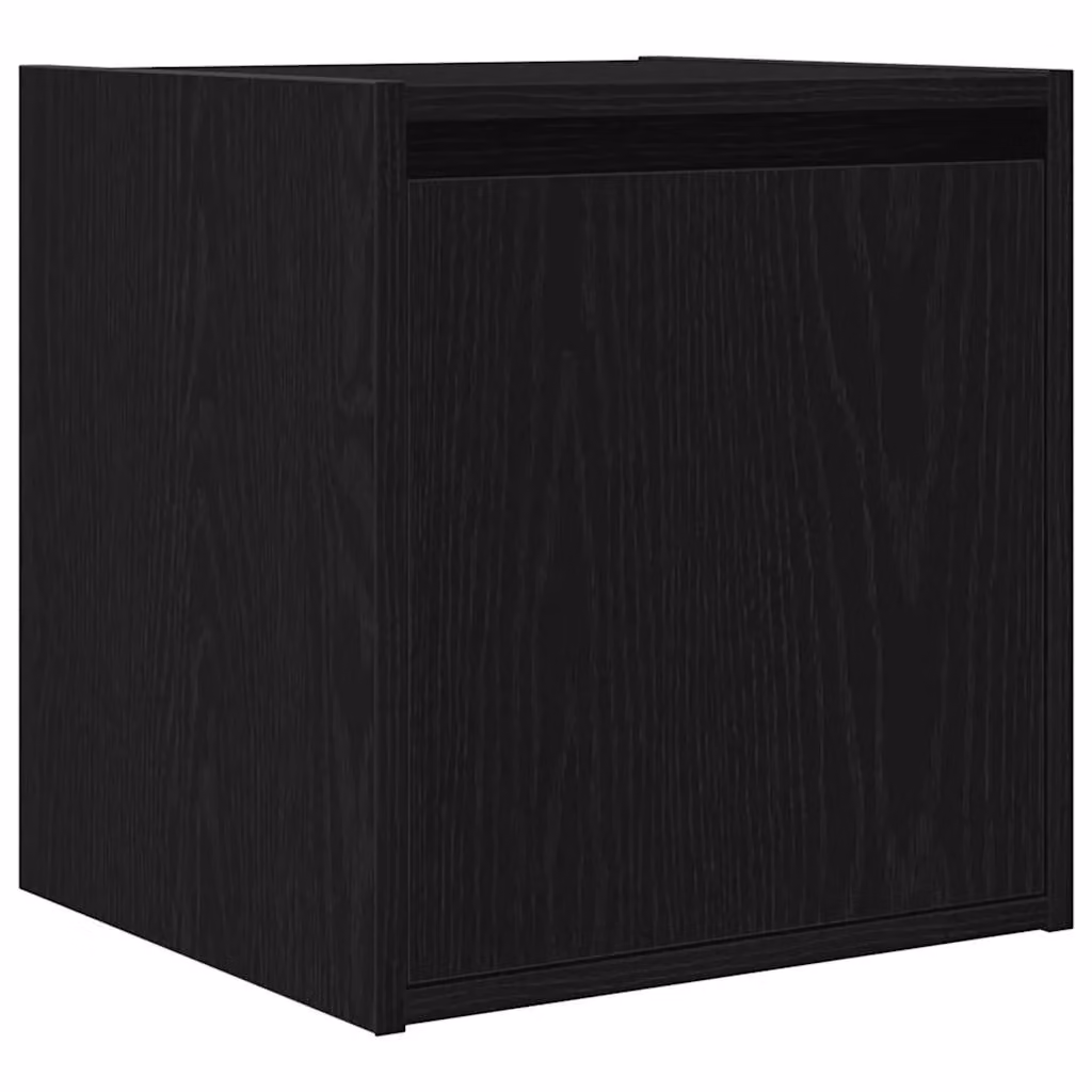 Berkfield Home Wall-Mounted Bedside Cabinet in Black, W/D/H: 38 x 34 x 40 cm – 2