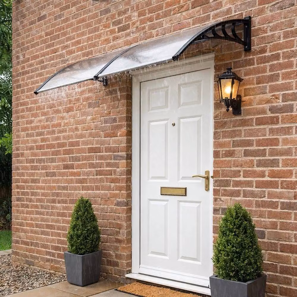 Havendro Transparent Polycarbonate Door Canopy Rain Shelter, W: 90 cm, L: 300 cm – 2