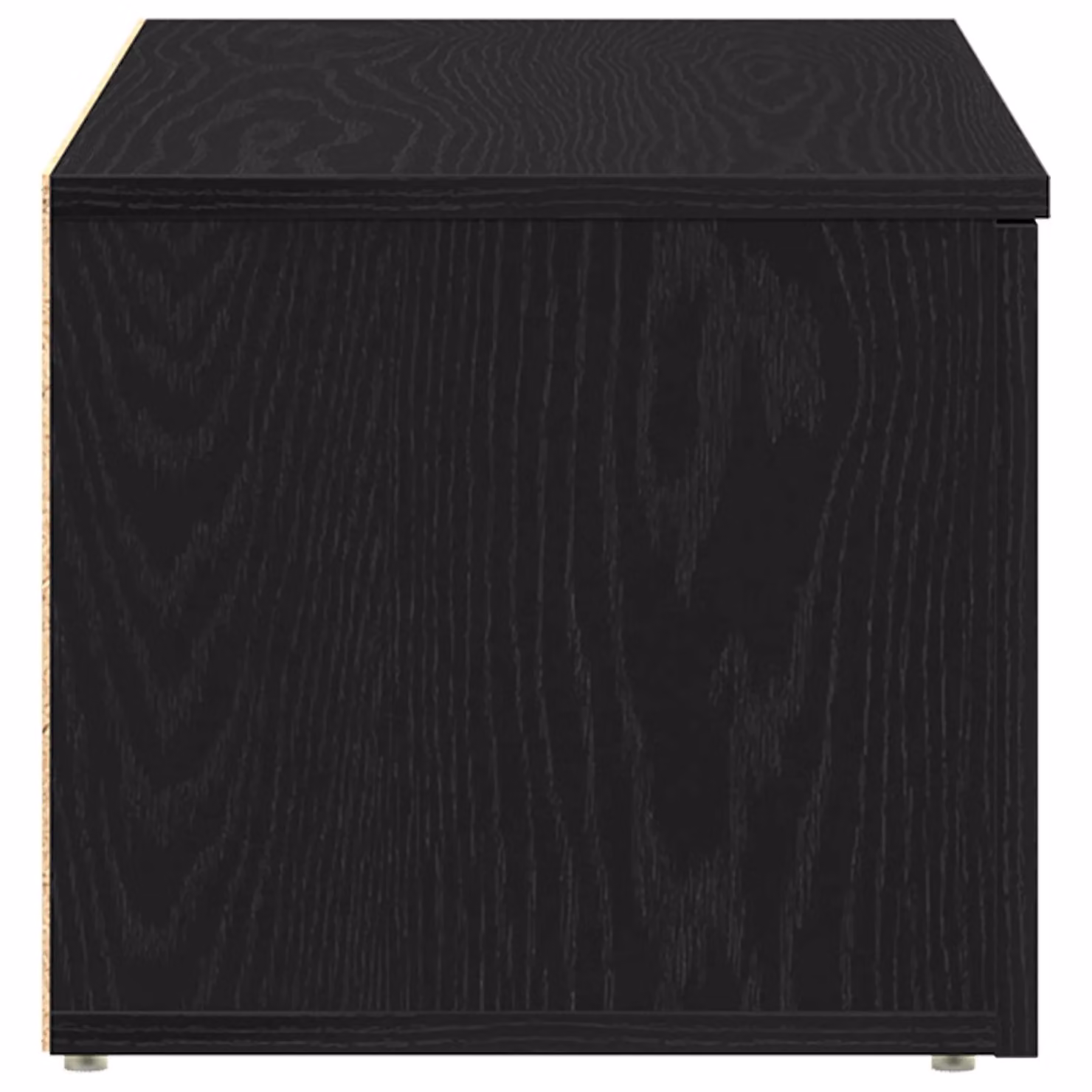 Berkfield Home Black Oak Modern TV Stand in Matt Black, W/D/H: 80 x 34 x 30 cm – 4