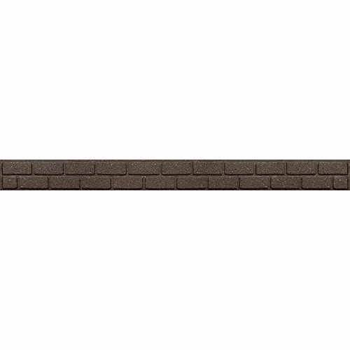 Garden Gear Ultra Curve EZ Brick Effect Ornamental Weatherproof Garden Edging, Recycled Rubber, Black or Brown, H: 9 cm, L: 1.22 m – 2