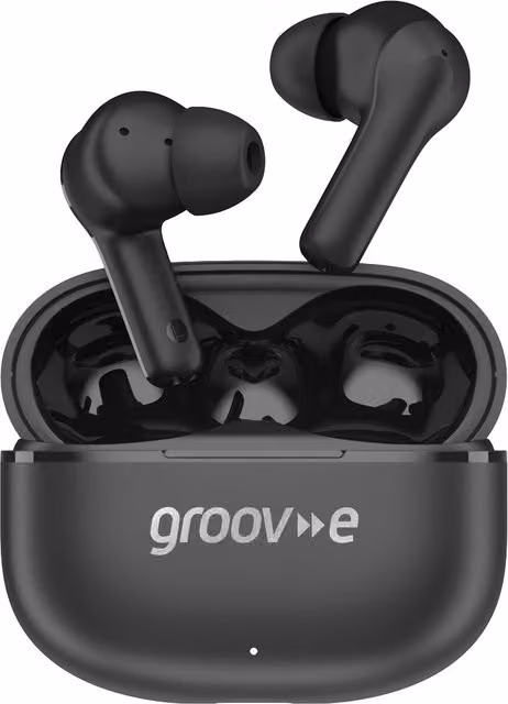 Groove Sound Buds True Wireless Bluetooth Earphones with Charging Case, Black