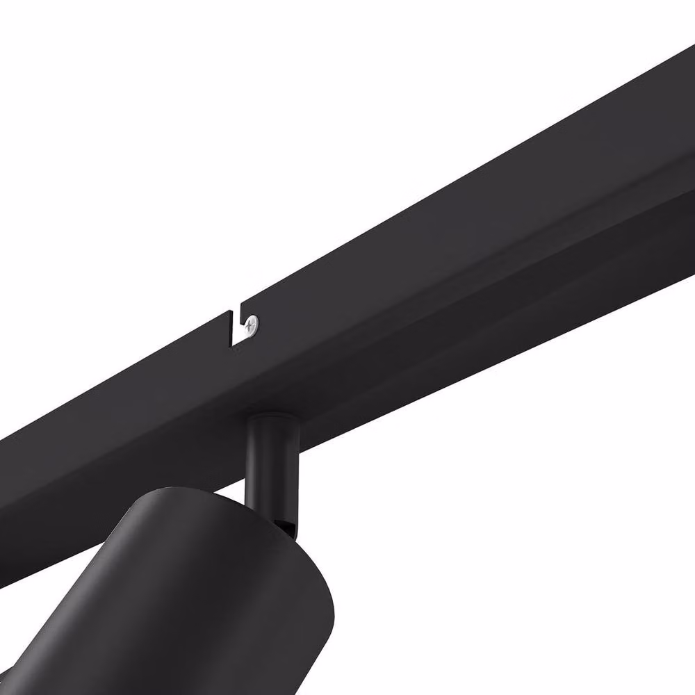 Emitto Modern Black 4-Way Adjustable Metal Ceiling Spotlight with GU10 Bulb Compatibility – 4
