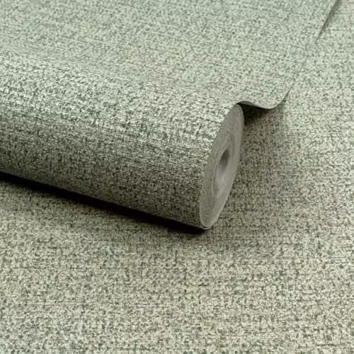 Grandeco Boutique Mysore Green Cyan Fabric Effect Twill Embossed Wallpaper