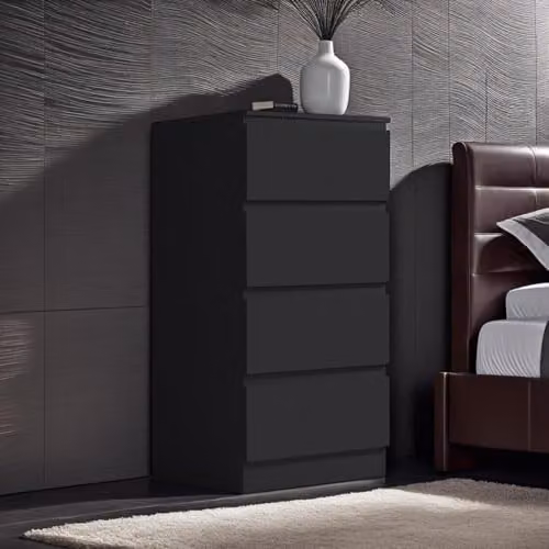 FWStyle Carlton 4 Drawer Chest of Drawers in Matt Black – 2