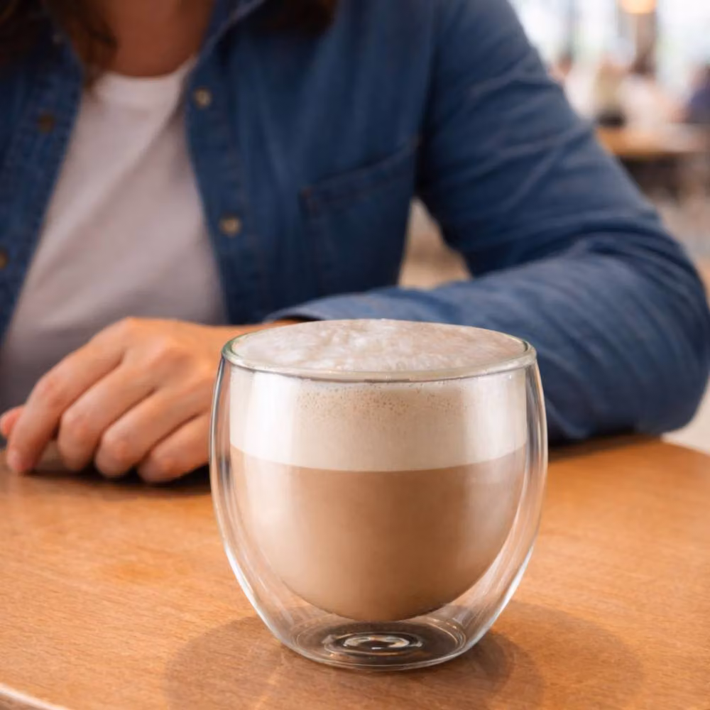 Volila Pack of 6 Double Wall Insulated Espresso Glass Tumblers, 80ml, Clear – 5
