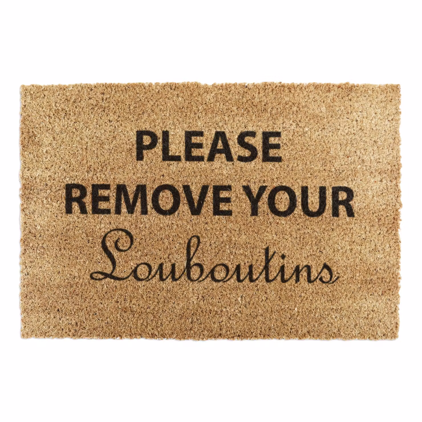 Artsy Mats Please Remove Your Louboutins Country Coir Doormat in Grey and Brown, W/D: 90 x 60 cm – 2
