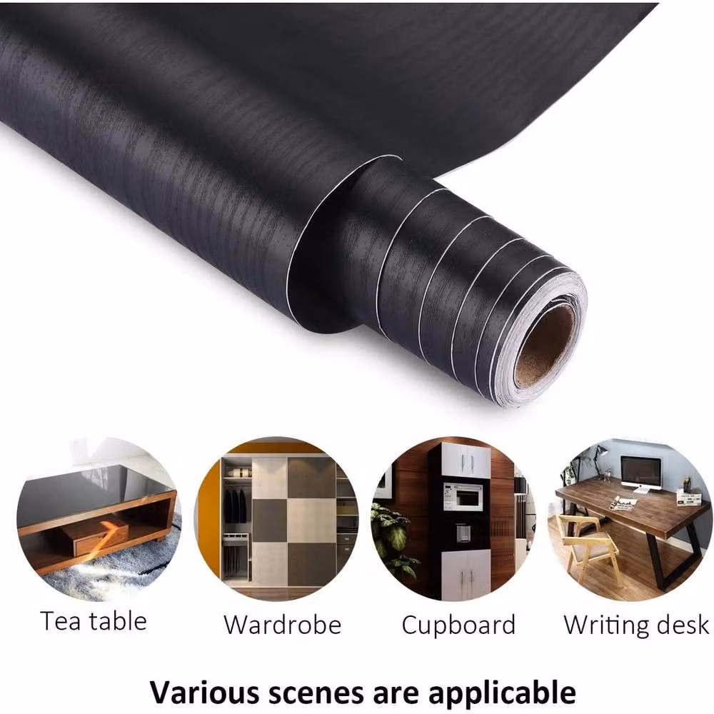 SPETLEK Self Adhesive Black Wood Grain Furniture Film, W: 52 cm, L: 500 cm – 3