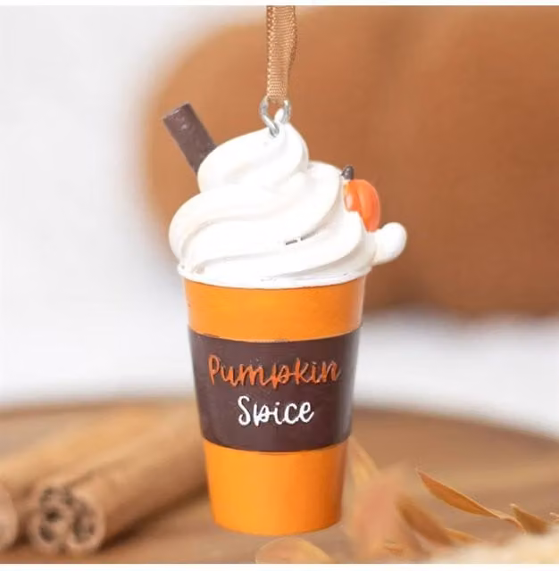 KDMD Pumpkin Spice Latte Hanging Ornament in Orange – 1