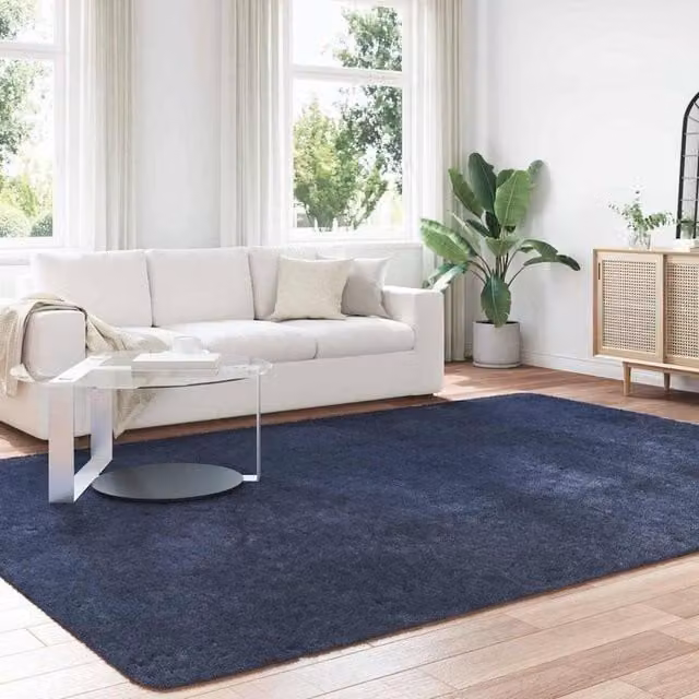 Berkfield Home NAVARRA Shaggy High Pile Rug, Blue, W: 240 cm, D: 340 cm – 1