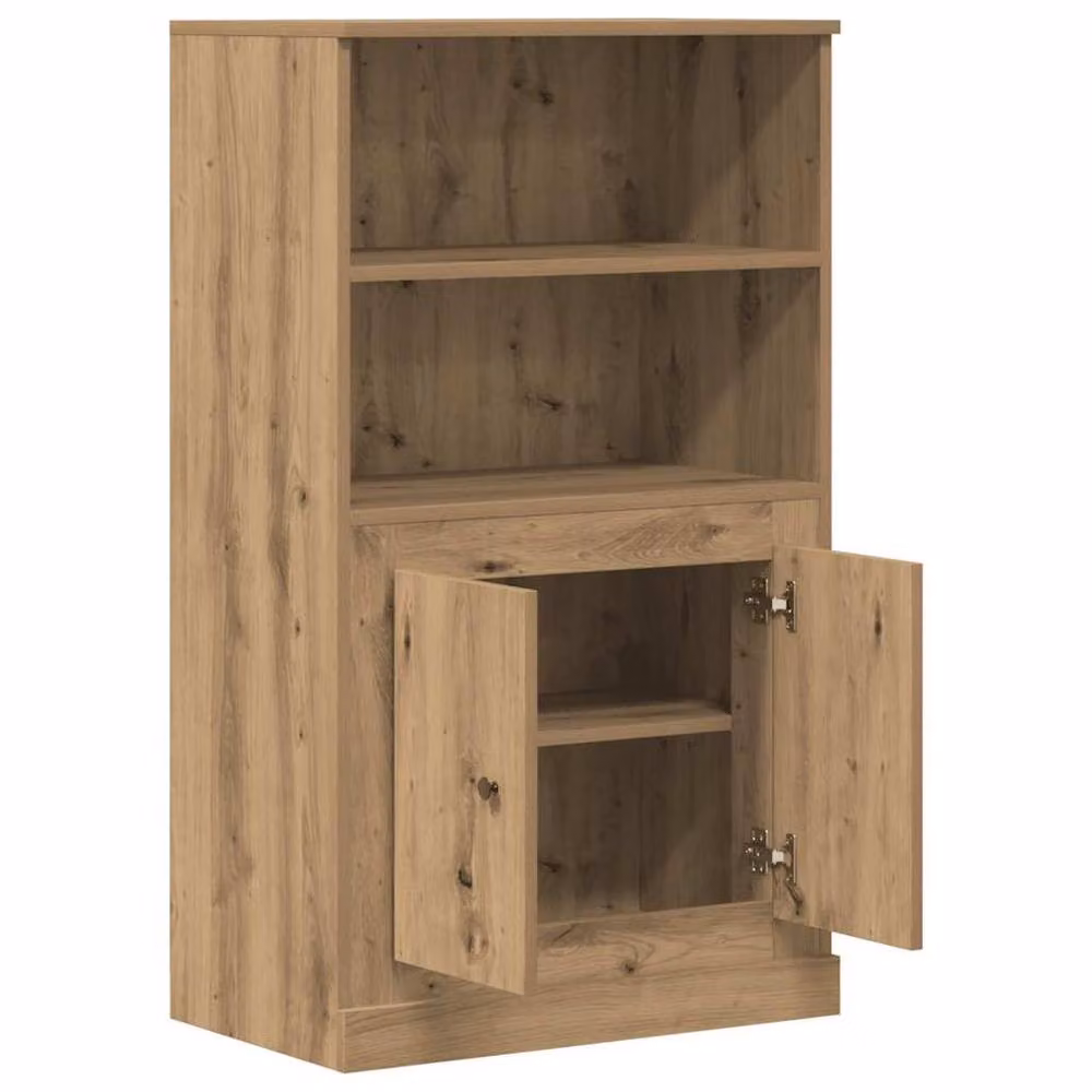 Berkfield Home Artisan Oak Highboard in Brown, W/D/H: 60 x 35.5 x 103.5 cm – 3