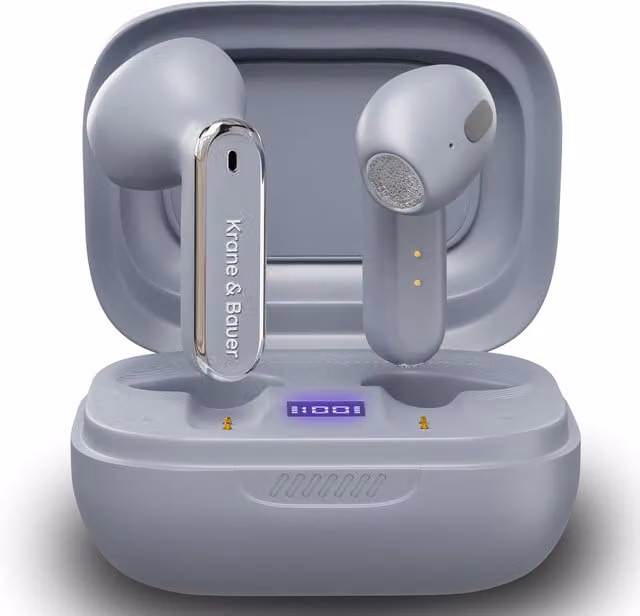 Krane Bauer True Wireless Bluetooth Earbuds in Silver