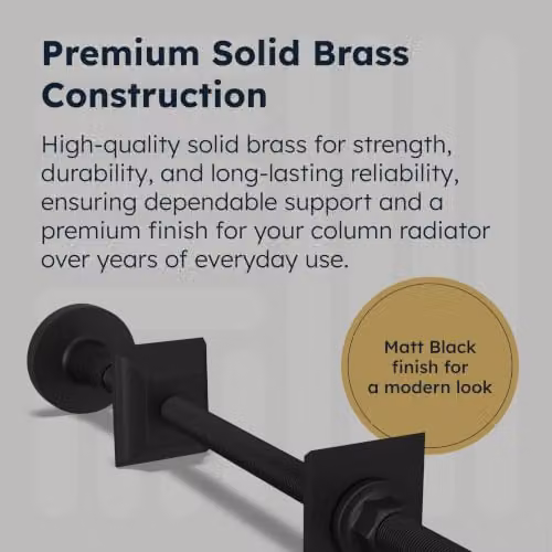 Talus Antique Brass Radiator Wall Stay in Black – 4