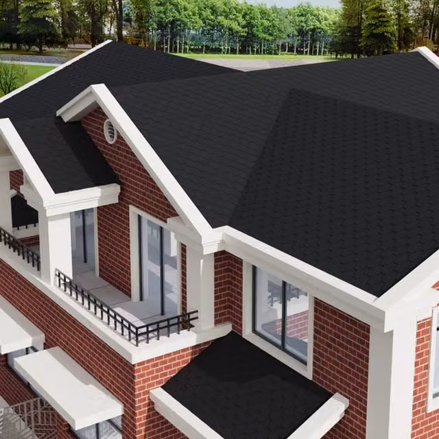 Lifeideas Set of 18 Mosaic Asphalt Roofing Shingles in Black