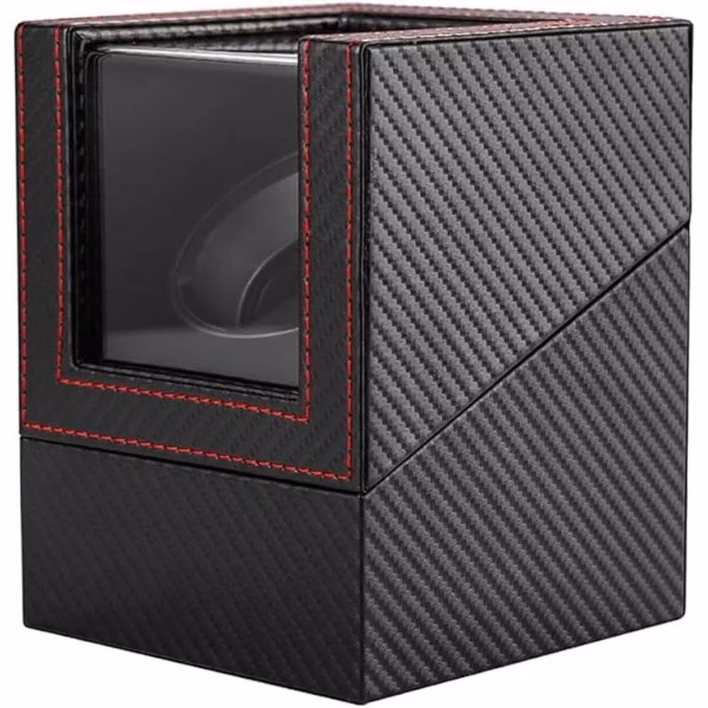 NESTLUNE Automatic Watch Winder Display Case and Rotating Storage in Black – 4