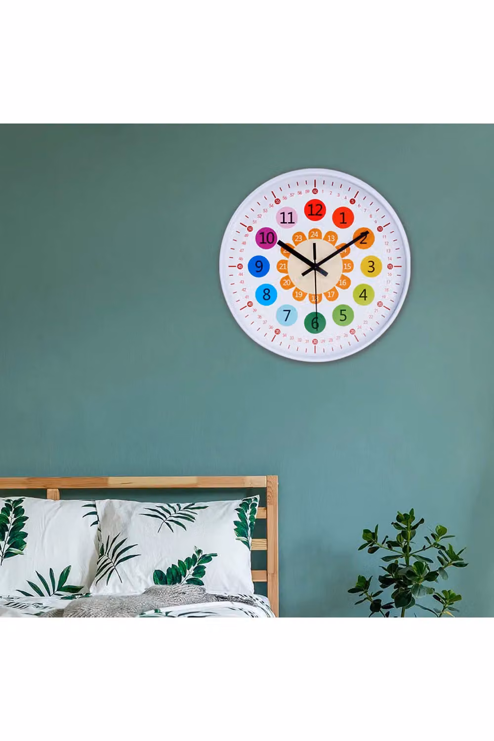 Living and Home Multicolour Round Analog Quartz Wall Clock, Diameter: 30.48 cm – 2