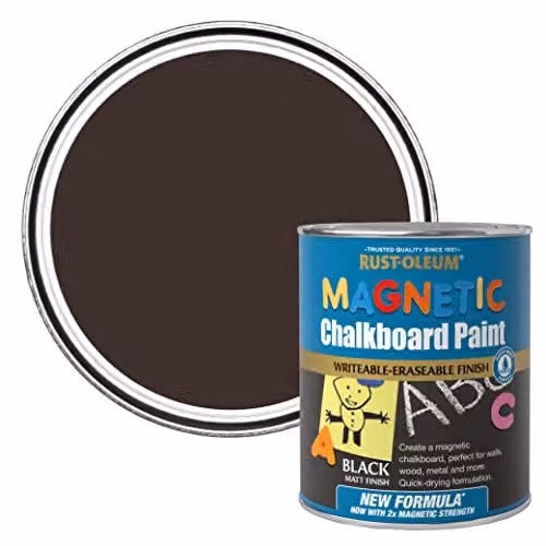 Rust-Oleum Water-Based Magnetic Chalkboard Paint, Matt Black, 0.75 l