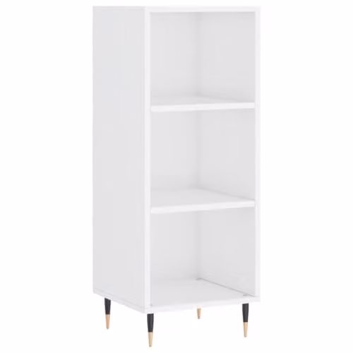 vidaXL High Gloss White Sideboard in Engineered Wood, W/D/H: 34.5 x 32.5 x 90 cm
