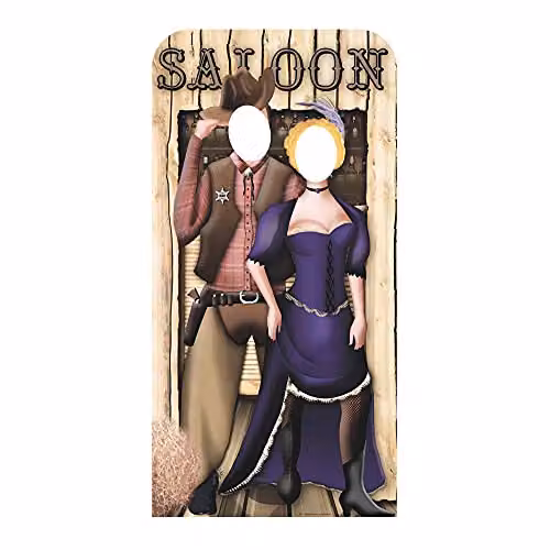 Star Cutouts Multicolour Vintage Wild West Star Stand-in Party Decoration